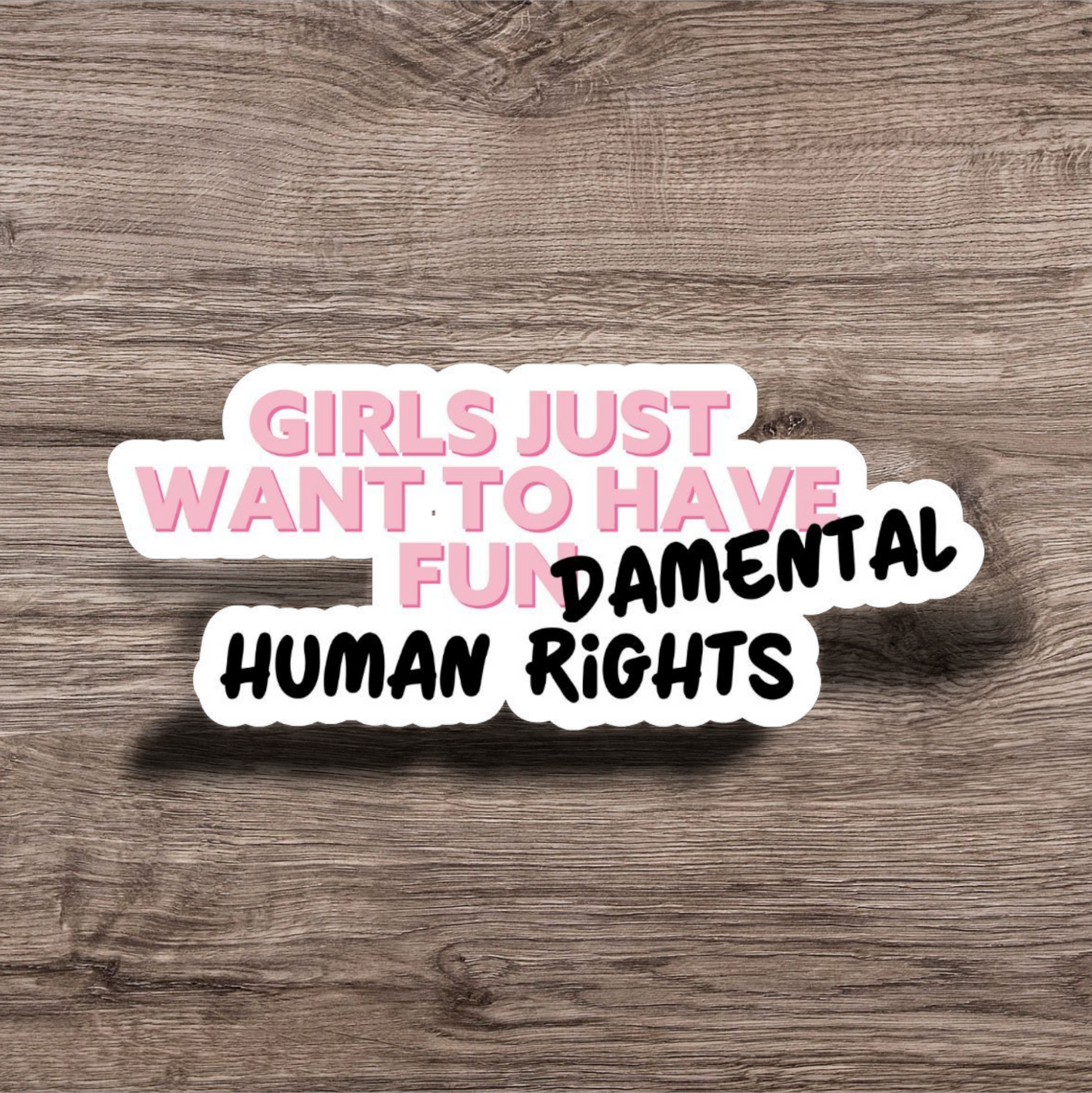 Girls just want fundamental rights Sticker